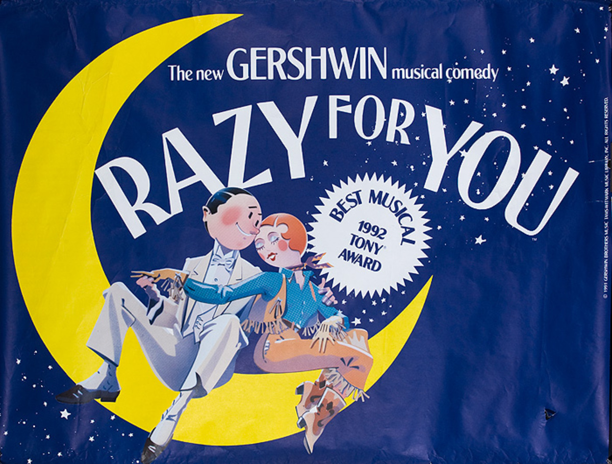The New Gershwin Musical Comedy Crazy For You Original American Theater Poster David Pollack Vintage Posters