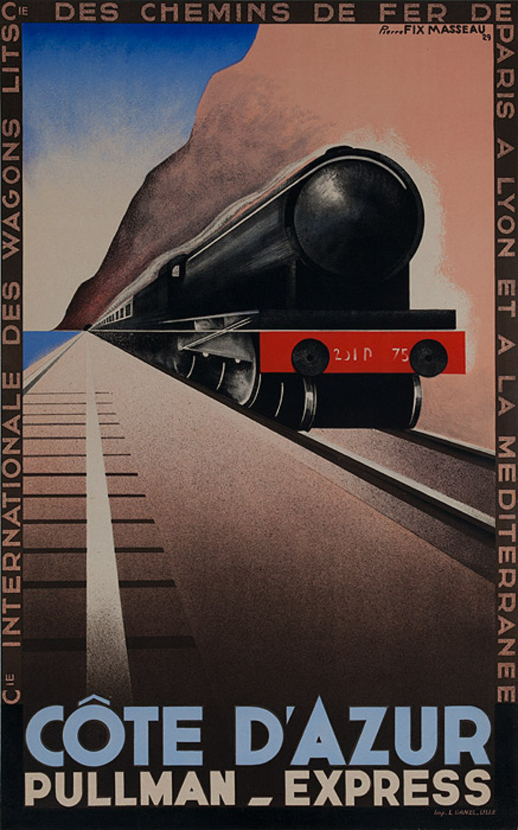 TX116 Vintage Cote D'Azur Pullman Express Railway Travel Poster A4