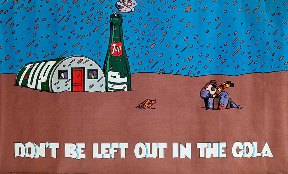 Don't Be Left Out in The Cola Original 7 Up Advertising Poster