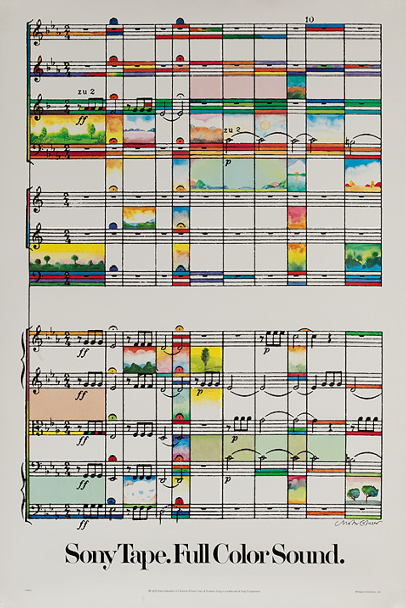 OriginalSony Tape Full Color Sound Poster