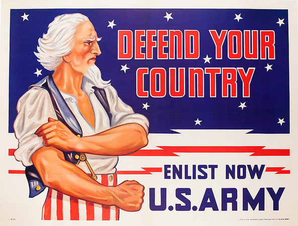 DP Vintage Posters - Defend Your Country Enlist Now U.S. Army Original ...